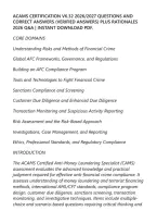 Acams Certification V6&period;32 2026&sol;2027 Questions And&NewLine;Correct Answers &lpar;Verified Answers&rpar; Plus Rationales&NewLine;2026 Q&A &vert; Instant Download Pdf