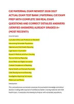 Cje Maternal Exam Newest 2026&sol;2027 &NewLine;Actual Exam Test Bank &vert; Maternal Cje Exam &NewLine;Prep With Complete 300 Real Exam &NewLine;Questions And Correct Detailed Answers &NewLine;&lpar;Verified Answers&rpar; Already Graded A&plus; &NewLine;&lpar;Most Recent&excl;&excl;&rpar;