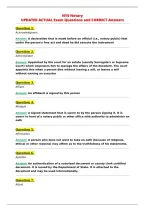NYS Notary&NewLine;UPDATED ACTUAL Exam Questions and CORRECT Answers