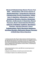 Advanced Pathophysiology&NewLine; Disease Process Test 2026 &ndash; Practice Questions & Answers