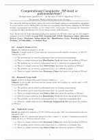 2ILC0 Algorithms &mdash; Exam Practice Set&colon; Computational Complexity & NP-Hardness &vert; TU Eindhoven Style