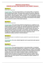 Oklahoma Jurisprudence&NewLine;UPDATED ACTUAL Exam Questions and CORRECT Answers