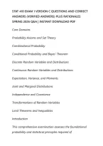 Stat 410 Exam 1 Version C Questions And Correct&NewLine;Answers &lpar;Verified Answers&rpar; Plus Rationales&NewLine;Spring 2026 Q&A &vert; Instant Download Pdf