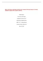 BIOL 1122 Virtual Laboratory Activity Unit 5&colon; Species Diversity Analysis in Island &vert; 2026&sol;2027 Update with complete solutions&period;
