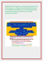 NR546 Week 8 Final Exam Due 1st March 2026 Complete Actual &NewLine;Exam Questions 1- 75 NR546 Advanced Psychopharmacology &NewLine;for The PMHNP NR 546 Midterm and Finals Examplify Online &NewLine;Proctored Exam Questions and Answers &vert; 100&percnt; Pass &NewLine;Guaranteed &vert; Graded A&plus;