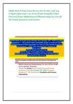 NR566 Week 8 Finals Exam Review Due October 25th 2025 &NewLine;Complete Questions 1-100 Actual Exam Examplify Online &NewLine;Proctored Exam NR566Advanced Pharmacology For Care Of &NewLine;The Family Questions and Answers&period;
