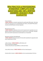 Rpn Practice & Professional &NewLine;Standards Complete Exam &NewLine;Questions And 100&percnt; Verified &NewLine;Answers &lpar;2026&sol;2027&rpar; Pass &NewLine;Guarantee 