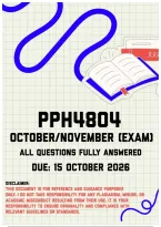 PPH4804 October&sol;November &lpar;Exam&rpar; MEMO &vert; Due 15 October 2026