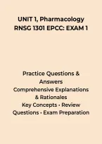 UNIT 1&comma; Pharmacology RNSG 1301 EPCC&lowbar; EXAM 1