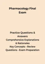 Pharmacology Final Exam 2026&NewLine;