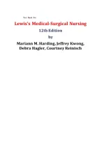 Test Bank for Lewis&rsquo;s Medical-Surgical Nursing&comma; 12th Edition by Harding&comma; Kwong&comma; Hagle&comma; and Reinisch