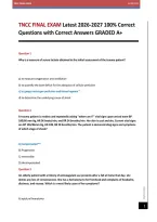 TNCC FINAL EXAM Latest 2026-2027 100&percnt; Correct Questions with Correct Answers GRADED A&plus;