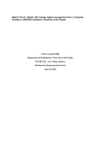 MATH 1201-01 &sol; MATH 1201 Assignment Unit 2 &vert; Algebraic Operations&comma; Inverse Functions & Graph Transformations &vert; Complete Solutions &vert; 2026&sol;2027 Updated &vert; University of the People