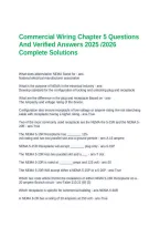 Commercial Wiring Chapter 5 Questions And Verified Answers 2025 &sol;2026 Complete Solutions&NewLine;&NewLine;
