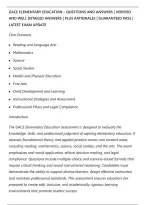 Gace Elementary Education &ndash; Questions And Answers &vert; Verified&NewLine;And Well Detailed Answers &vert; Plus Rationales &vert; Guaranteed Pass &vert;&NewLine;Latest Exam Update