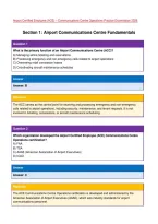 Airport Certified Employee &lpar;ACE&rpar; &ndash; Communications Centre Operations Practice Examination 2026