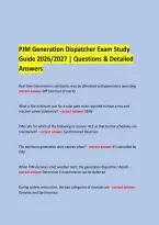  &NewLine; &NewLine;PJM Generation Dispatcher Exam Study &NewLine;Guide 2026&sol;2027 &vert; Questions & Detailed Answers &NewLine; &NewLine;