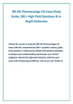 NR 341 Pharmacology CJE Exam Study Guide&colon; 500 &plus; High-Yield Questions & In-Depth Rationales