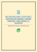 Nur 2320 Final Exam &vert; Study Guide &vert; Questions And Answers &vert; Nursing Exam Prep