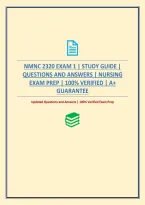 Nmnc 2320 Exam 1 &vert; Study Guide &vert; Questions And Answers &vert; Nursing Exam Prep