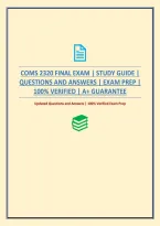 Coms 2320 Final Exam &vert; Study Guide &vert; Questions And Answers &vert; Exam Prep