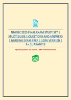 Nmnec 2320 Final Exam Study Set &vert; Study Guide &vert; Questions And Answers &vert; Nursing Exam Prep