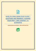 Nurs 231 Final Exam Study Guide &vert; Questions And Answers &vert; Nursing Exam Prep