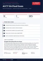 ACCT 526 Advanced Accounting Topics Final Exam ULL 2026&sol;2027 &ndash; Questions and Answers &vert; 100&percnt; Verified &vert; Detailed Rationales &ndash; Pass Guaranteed &ndash; A&plus; Graded