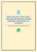 Nmnc 2320 Exam &vert; Study Guide &vert; Questions And Answers &vert; Nursing Exam Prep&NewLine;&NewLine;