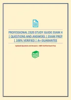 Professional 2320 Study Guide Exam 4 &vert; Questions And Answers &vert; Exam Prep