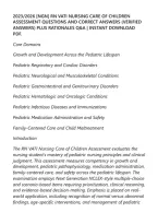 2023 Ngn Rn Vati Nursing Care Of Children Assessment Questions And Correct Answers &lpar;Verified Answers&rpar; Plus Rationales 2026