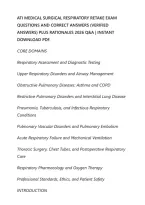 Ati Medical Surgical Respiratory Retake Exam&NewLine;Questions And Correct Answers &lpar;Verified&NewLine;Answers&rpar; Plus Rationales 2026 Q&A &vert; Instant&NewLine;Download Pdf