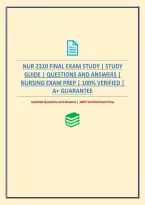 Nur 2320 Final Exam Study &vert; Study Guide &vert; Questions And Answers &vert; Nursing Exam Prep