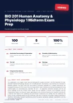 BIO 201 Human Anatomy & Physiology 1 Midterm Exam Prep 2026&sol;2027 &ndash; Questions and Answers &vert; 100&percnt; Verified &vert; Detailed Rationales &ndash; Pass Guaranteed &ndash; A&plus; Graded