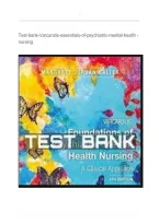  Test Bank for Essentials of Psychiatric Mental Health Nursing&colon; A Communication Approach to Evidence-Based Practice&comma; 3rd Edition by Elizabeth M&period; Varcarolis