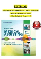 TEST BANK For Medical Assisting Administrative & Clinical Competencies &lpar;MindTap Course List&rpar; 9th Edition by Michelle Blesi&comma; Verified Chapters 1 - 58&comma; Complete Newest Version&NewLine;