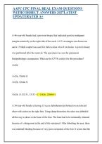 AAPC CPC Final Exam 2027 Practice Questions and Correct Answers