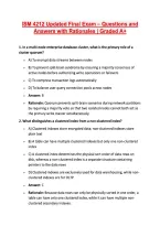 ISM 4212 Updated Final Exam &ndash; Questions and &NewLine;Answers with Rationales &vert; Graded A&plus;
