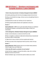 ISM 4212 Exam 1 &ndash; Questions and Answers with &NewLine;Complete Solutions &vert; Latest 2026&sol;2027 