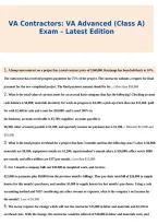 VA Contractors Advanced Class A Exam Practice Questions and Answers