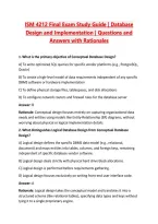ISM 4212 Exam Bundle Study Guide &vert; Questions and Answers with Rationales 