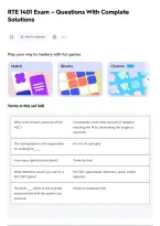 RTE 1401 Exam &ndash; Questions With Complete&NewLine;Solutions