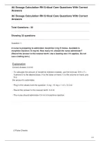 Ati Dosage Calculation RN Critical Care Questions With Correct Answers 