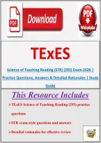 TExES Science of Teaching Reading 293 Exam 2026 &vert; Practice Questions&comma; Answers & Detailed Rationales &vert; Study Guide