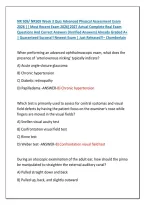 NR 509&sol; NR509 Week 3 Quiz Advanced Physical Assessment Exam &NewLine;2026 &vert;&vert; Most Recent Exam 2026&vert;2027 Actual Complete Real Exam &NewLine;Questions And Correct Answers &lpar;Verified Answers&rpar; Already Graded A&plus; &NewLine;&vert; Guaranteed Success&excl;&excl; Newest Exam &vert; Just Released&excl;&excl;&ndash; Chamber