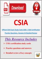 Official CSIA Exam Study Cards 2026 &vert; CSIA Certification Practice Questions&comma; Answers & Detailed Review