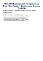 NCLEX-RN Exam Updated - Comprehensive&NewLine;Final - Most Popular - Questions and Answers- Graded A&plus;