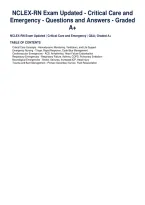 NCLEX-RN Exam Updated - Critical Care and&NewLine;Emergency - Questions and Answers - Graded&NewLine;A&plus;