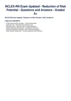 NCLEX-RN Exam Updated - Reduction of Risk&NewLine;Potential - Questions and Answers - Graded&NewLine;A&plus;