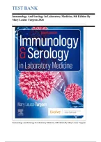 Immunology and Serology in Laboratory Medicine 8th Ed Turgeon Test Bank